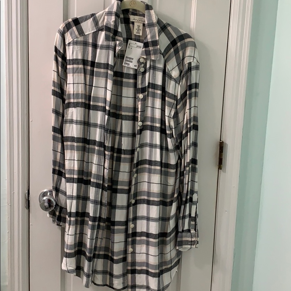 NWT flannel tunic top from H&M